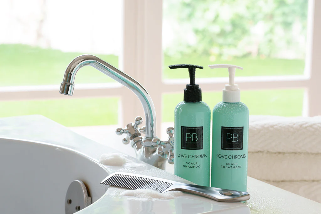 【LOVECHROME（ラブクロム）】ヘアコームの「テツキ」とスカルプシャンプー・トリートメントセット