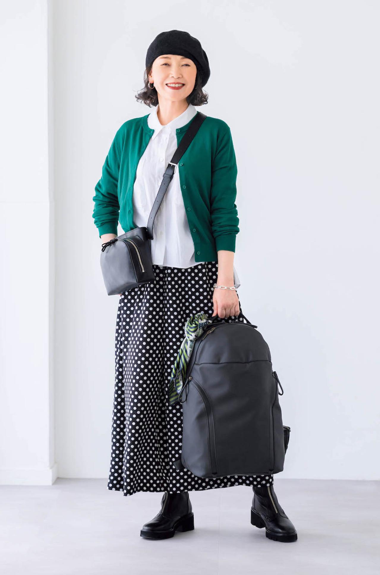 【斜めがけバッグ30選】50代の旅に必須の【斜めがけ＆リュック、キャリー、トート、ボストン】スタイリストが太鼓判を押す機能性とおしゃれ（画像3）