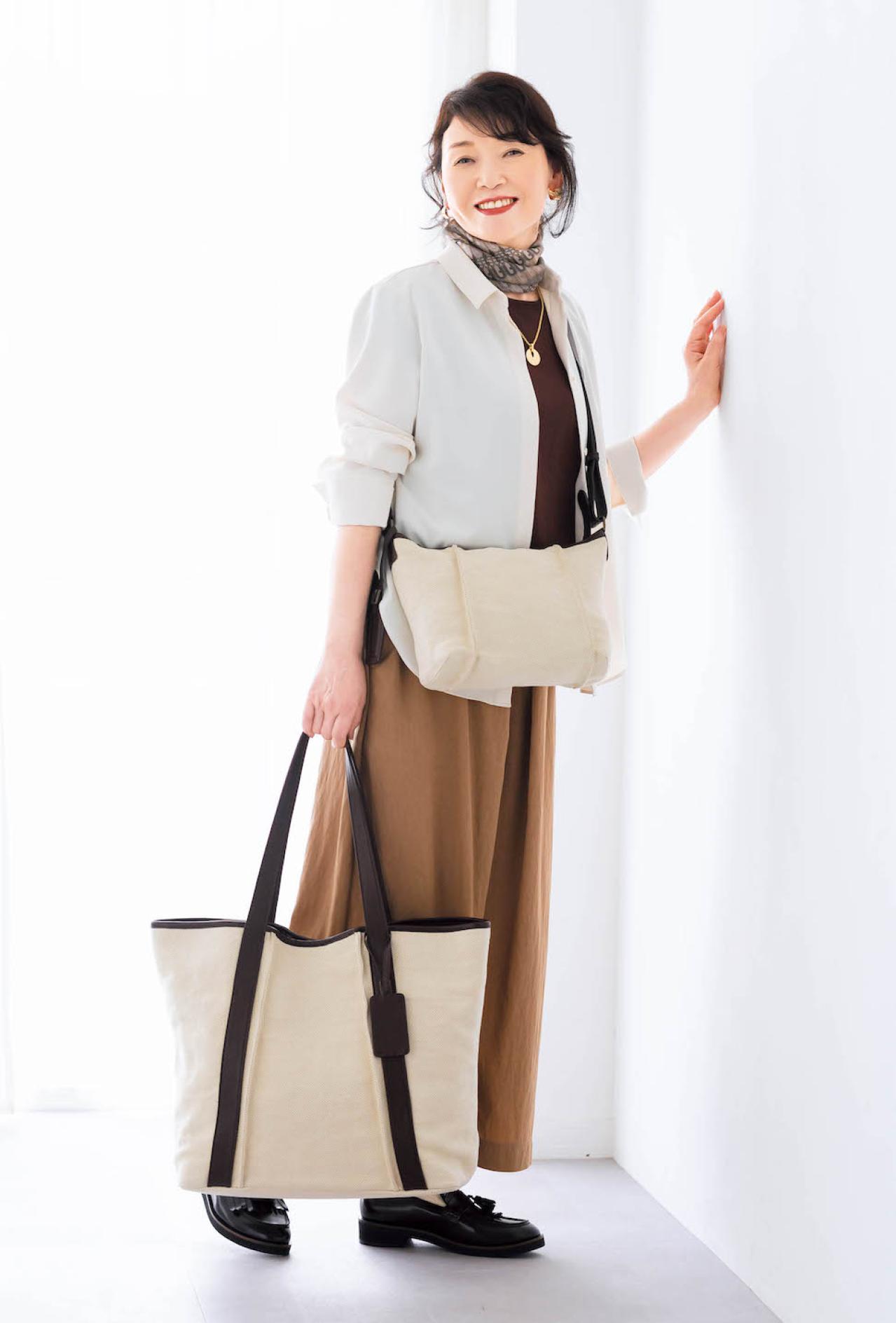 スタイリストいちおしの【50代からの旅バッグ】おしゃれ度も旅気分もアップ！「斜めがけ＆ボストン・トート」（画像3）