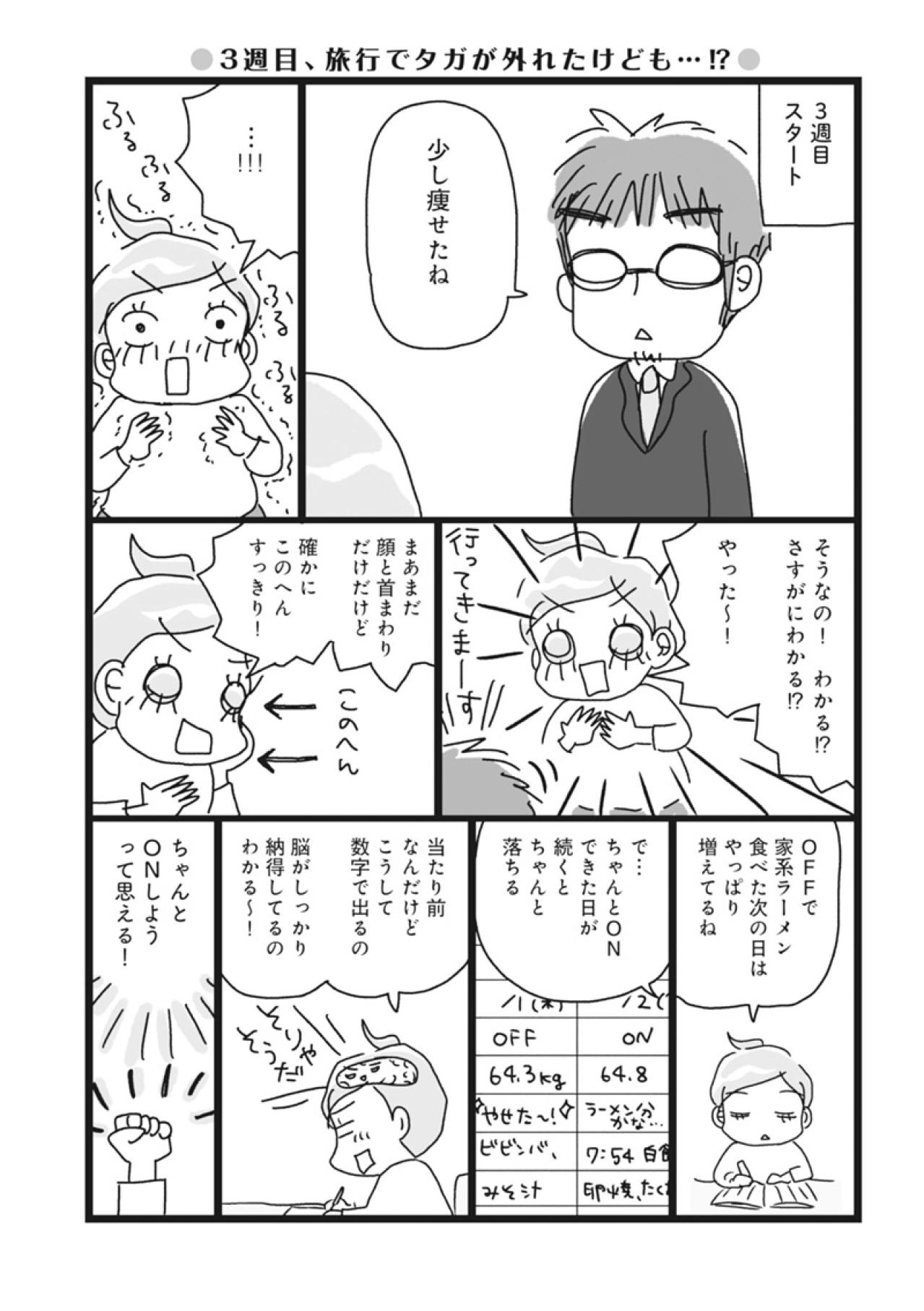 旅行中はダイエットが続かない…ON・OFFの切り替えが難しいときはどうする？【ダイエット挑戦マンガ#28】（画像2）