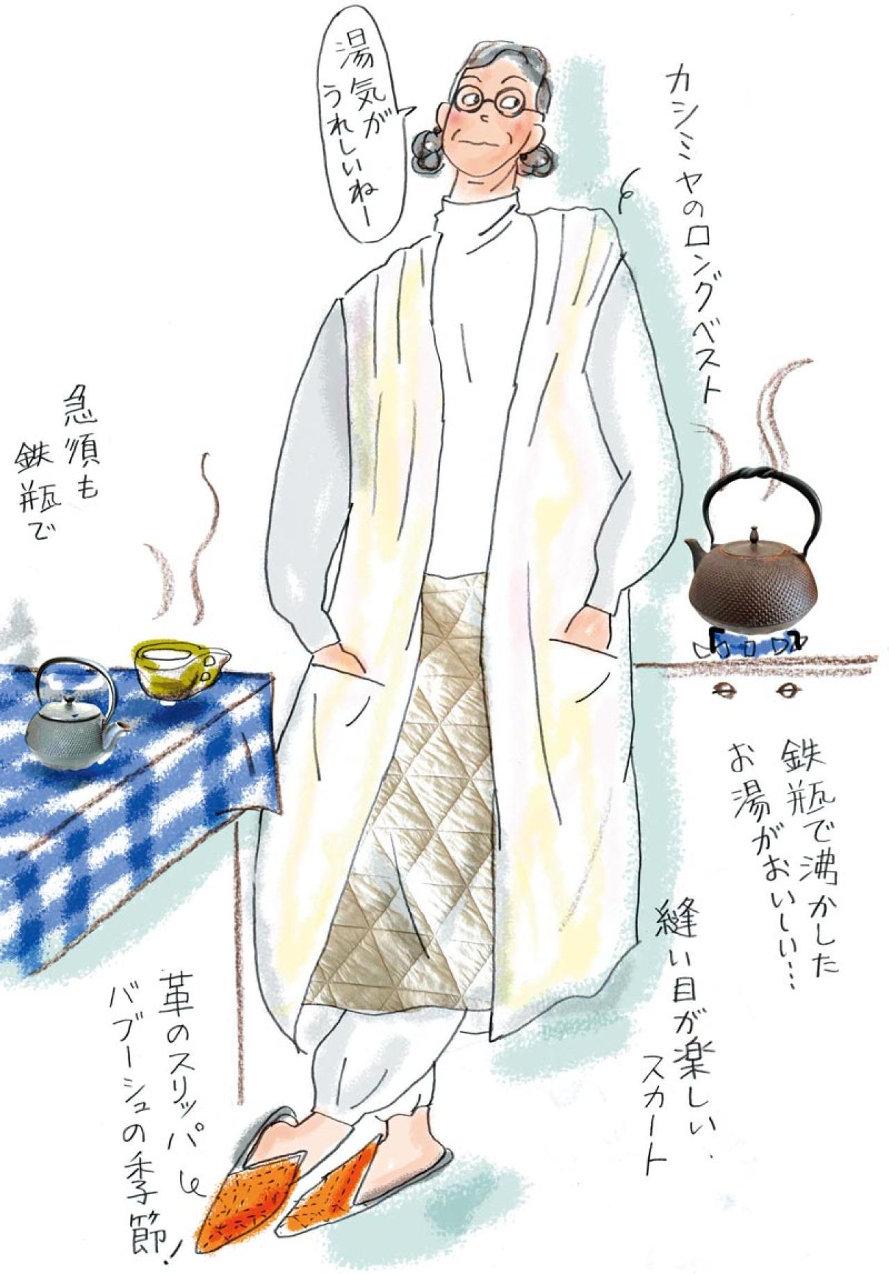 70歳から始めるおしゃれ！「白いスカートで優雅な気分」【本田葉子さん】キルティングのスカート（画像2）