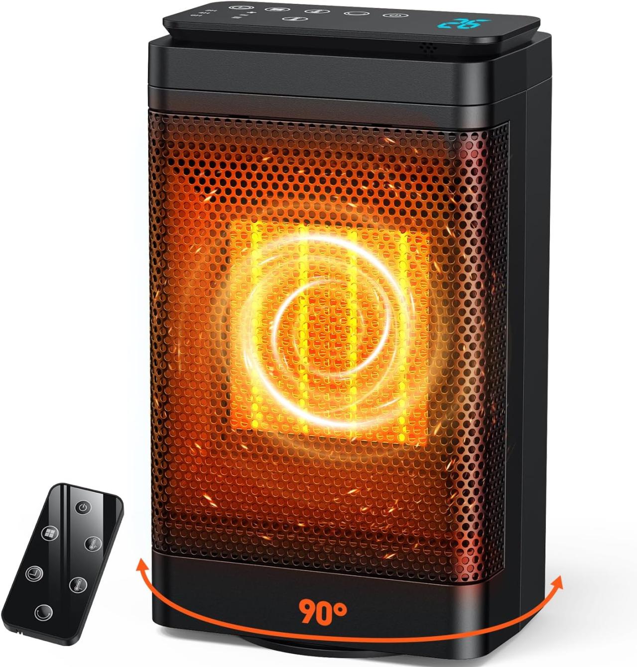 【最大90％OFF】寒くなる前に早めに準備♪【セラミックヒーター】コンパクトサイズだから脱衣所、トイレ、キッチンなど簡単に移動できて便利！【Amazonタイムセール】（画像4）