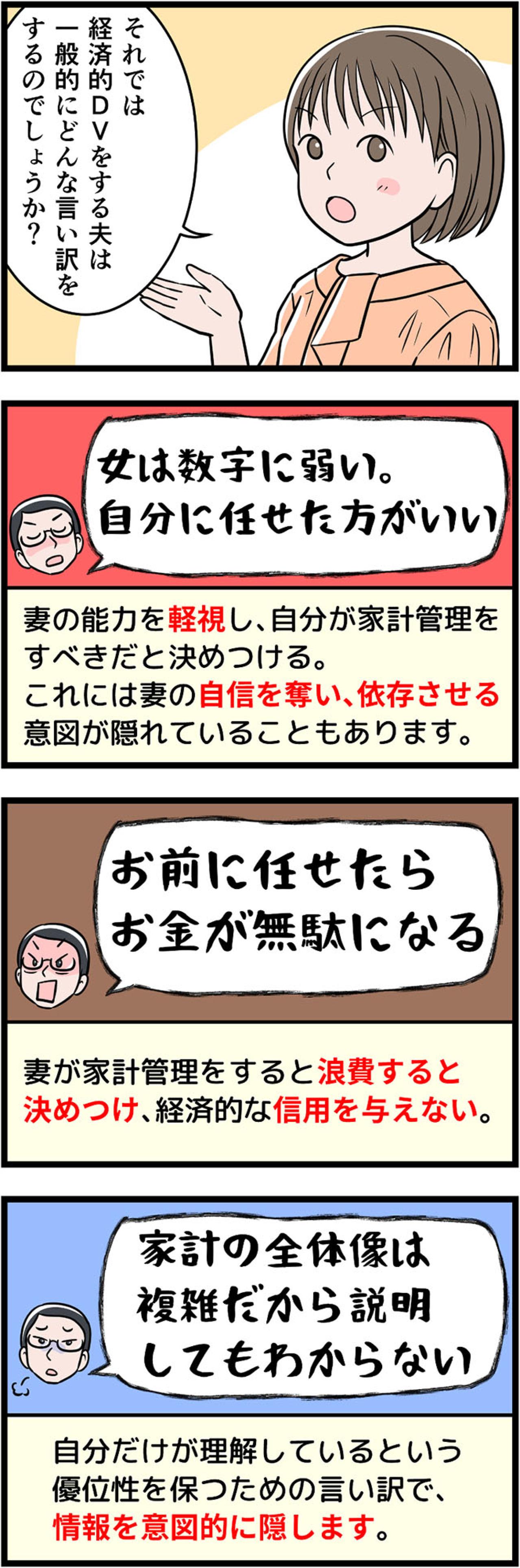 「妻は夫の言うとおりにしていればいい！」経済的DVをする夫の3つの特長とは？【うちの夫はモラハラでした #11】（画像3）