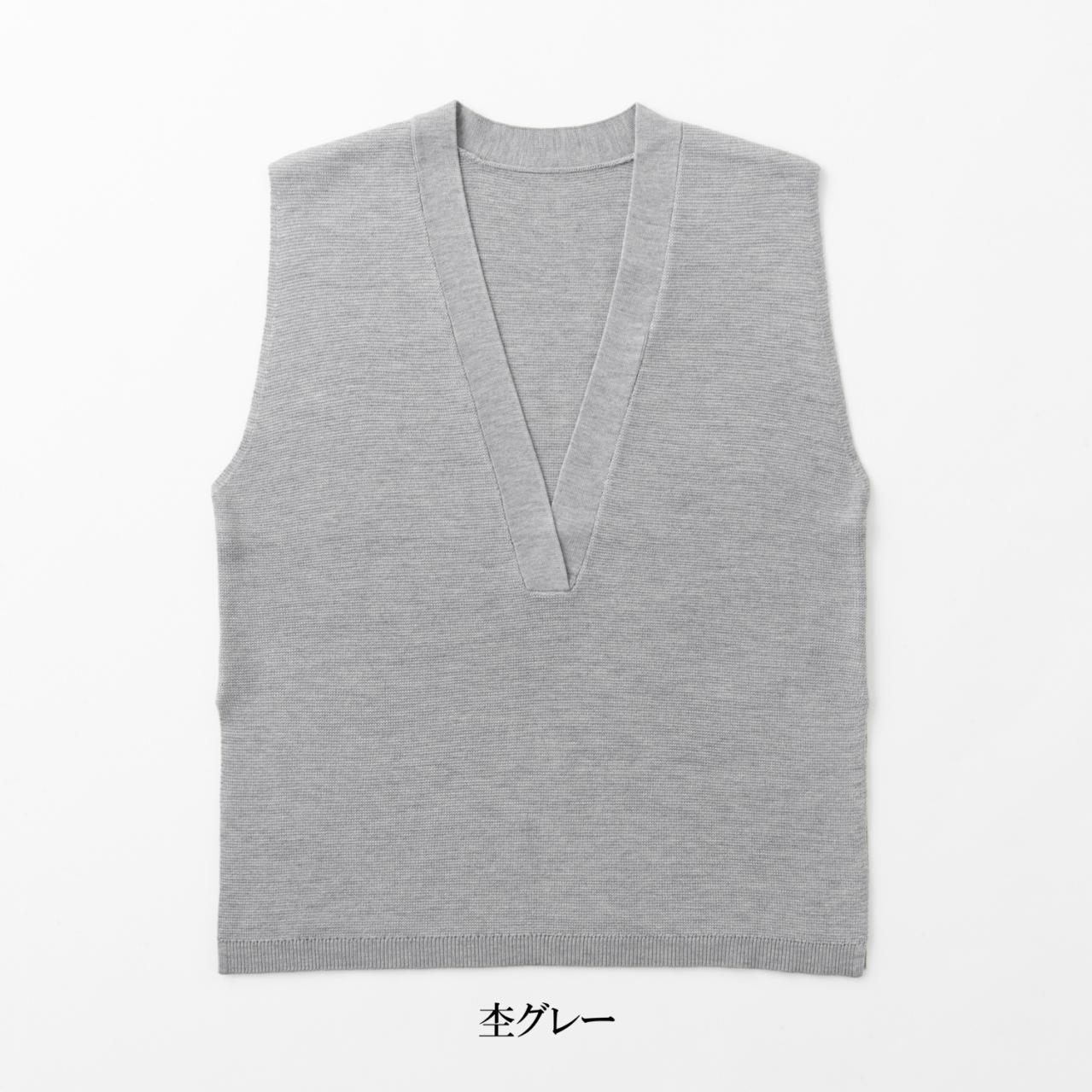 シルクウールのVベスト（画像3）