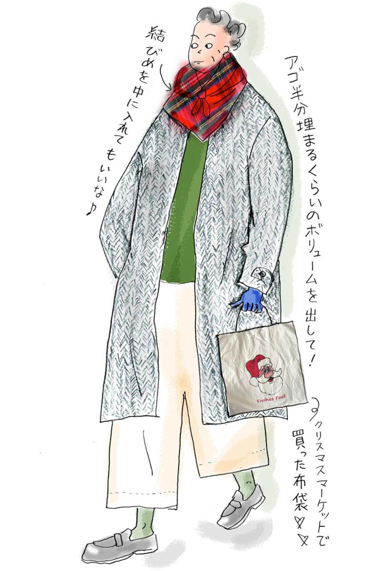 70歳から始めるおしゃれ！赤白緑のフランネル生地でつくる首巻き【本田葉子さん】クリスマスシーズンにも重宝（画像4）