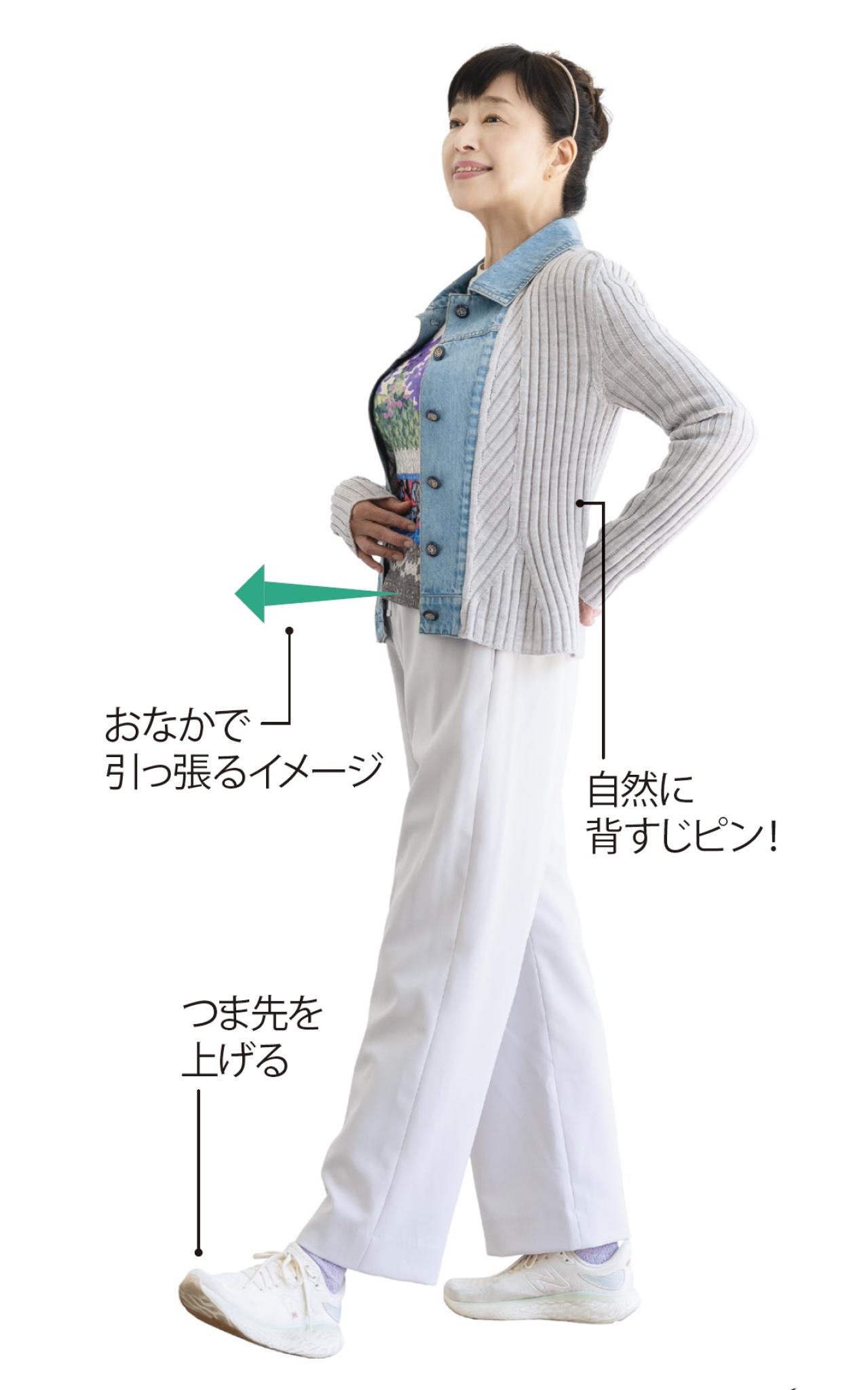 【かたせ梨乃さん】68歳とは思えぬ美ボディを保つ毎朝1時間の習慣とは？ 正しい歩き方も伝授（画像5）