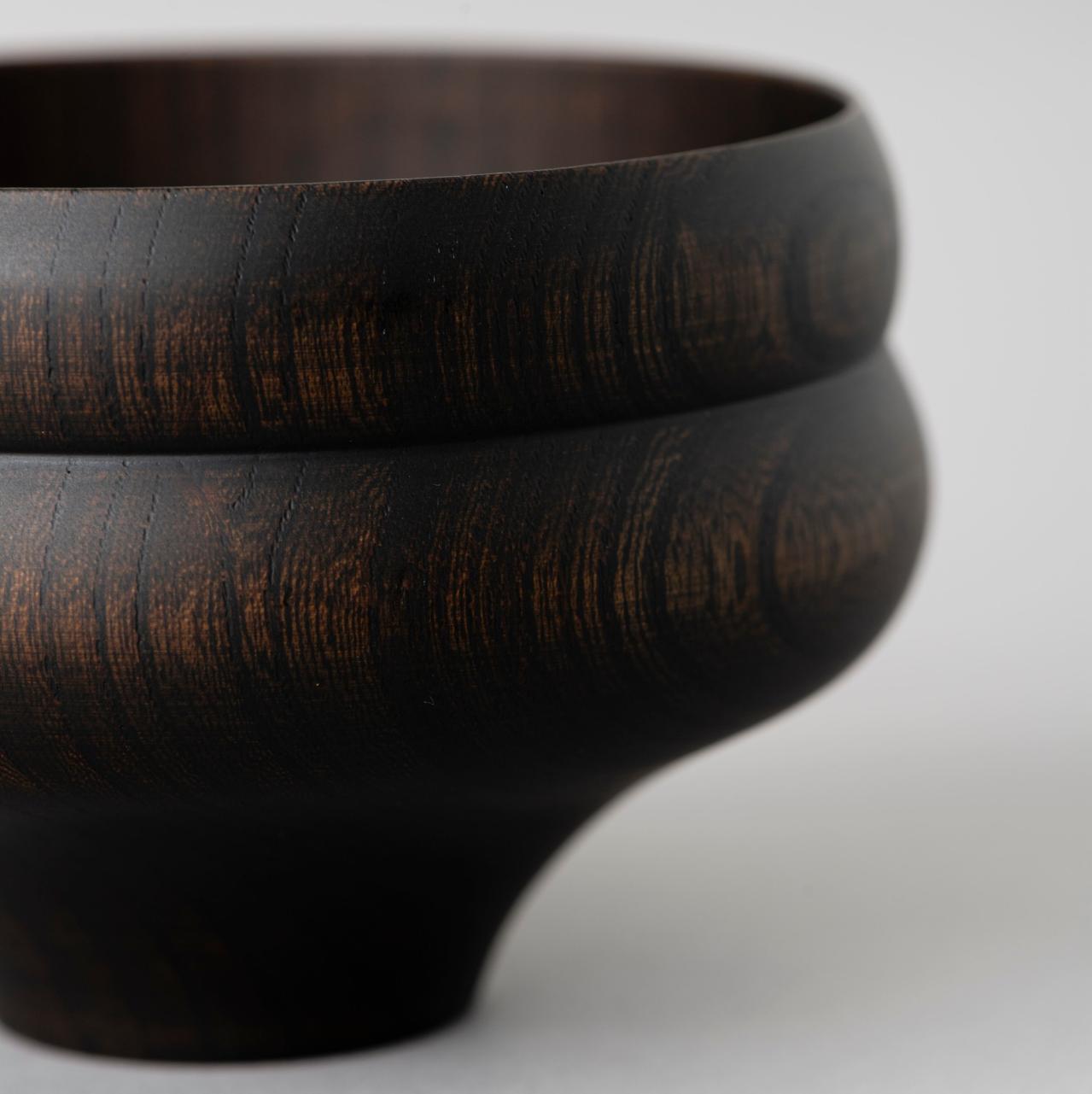 伝統工芸品の汁椀 TSUMUGI 瓢型（黒）（画像5）