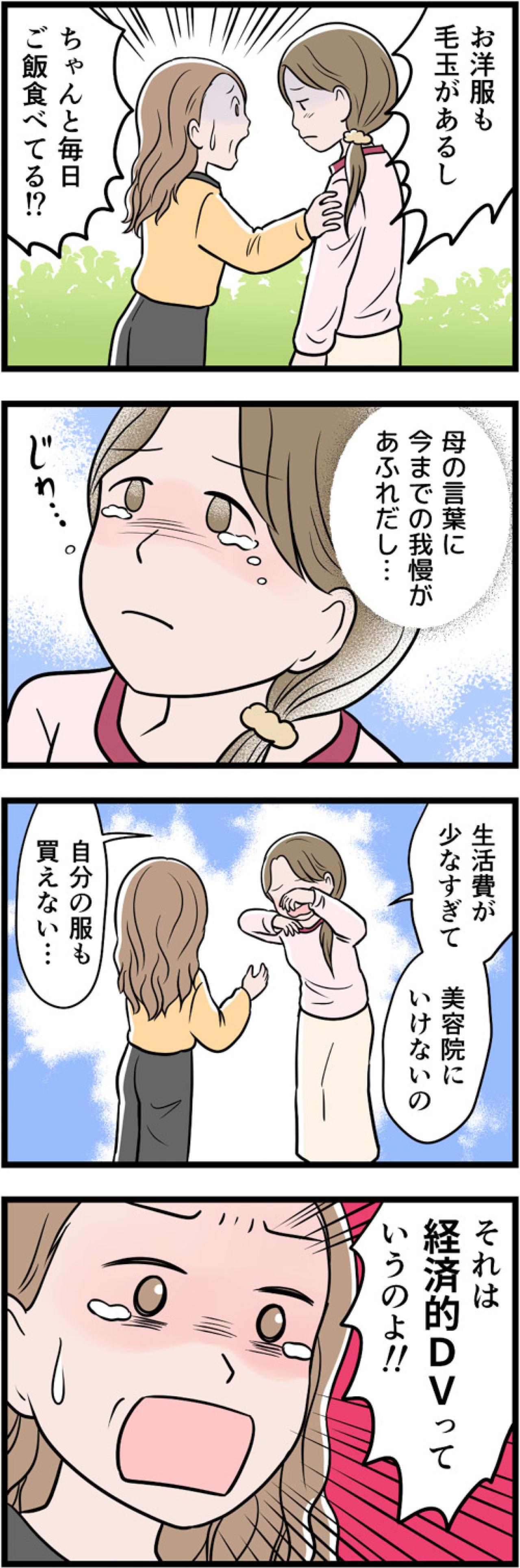 実母の涙ながらの指摘で気づいた。夫のしていることは「経済的DV」【うちの夫はモラハラでした #65】（画像3）