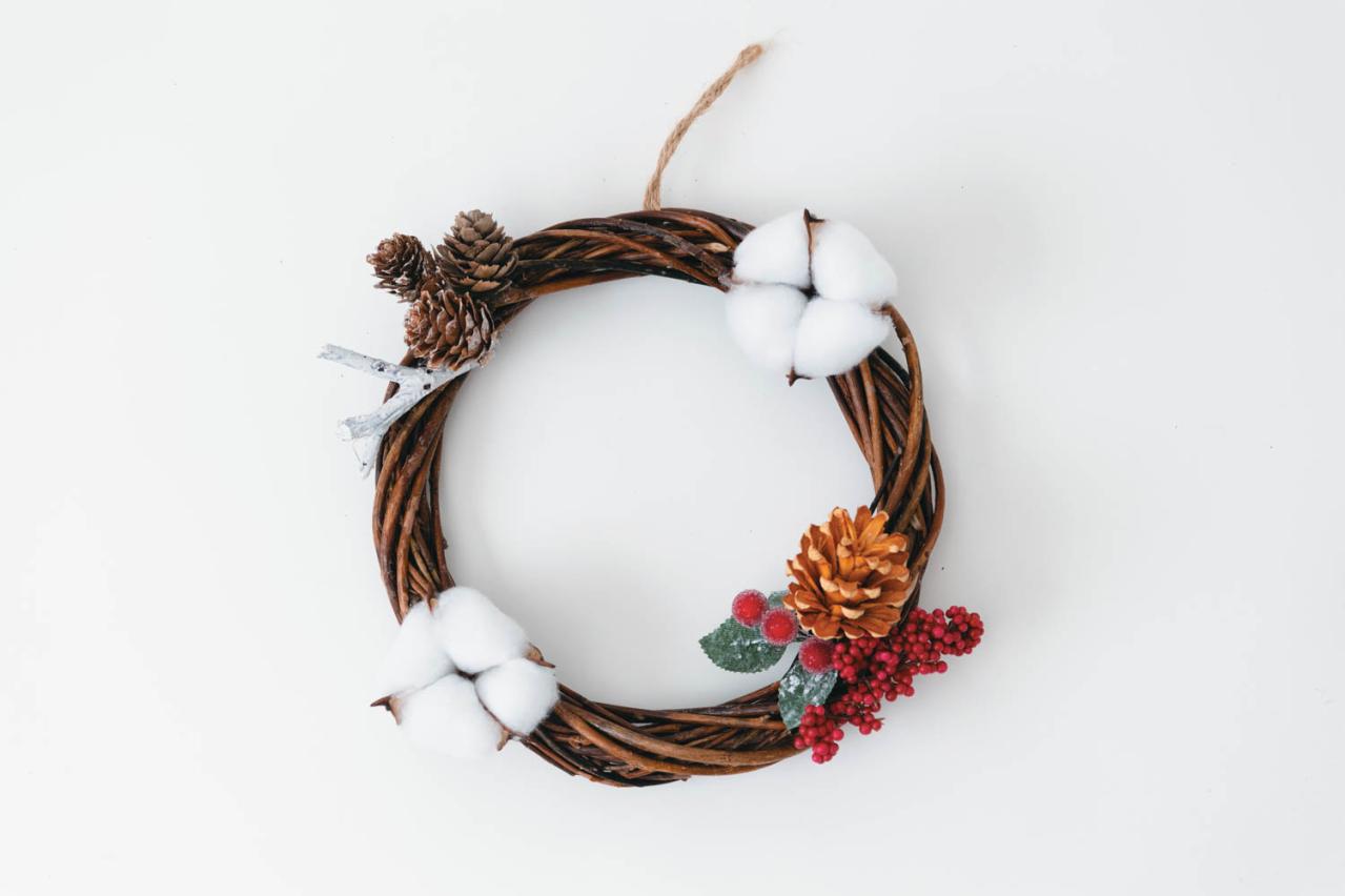 初心者でも簡単＆おしゃれにできる【クリスマスリース】市販のリース土台で手軽に（画像6）