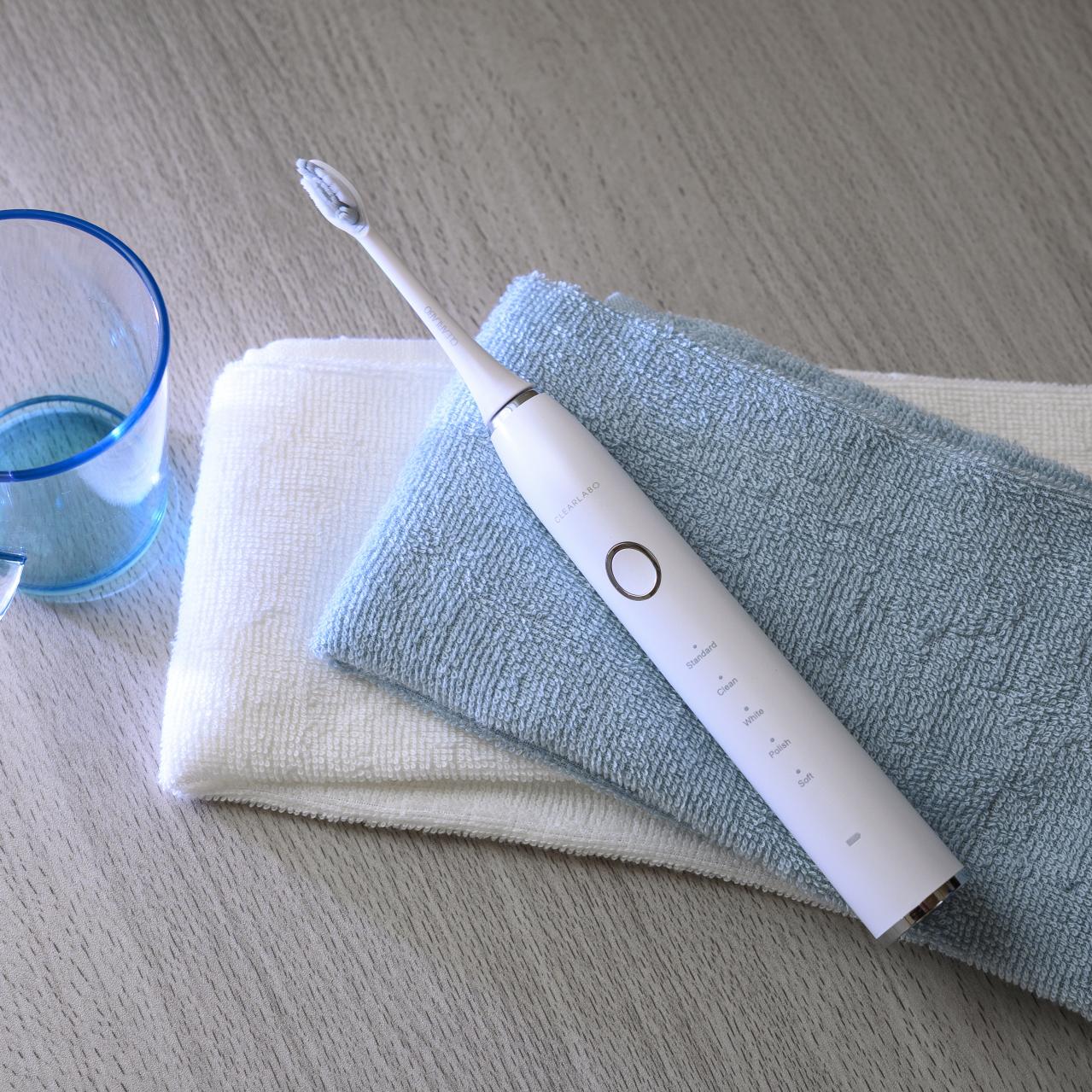 歯科医師監修「CLEARLABO」音波式電動歯ブラシ （替えブラシヘッド2本付）日本製