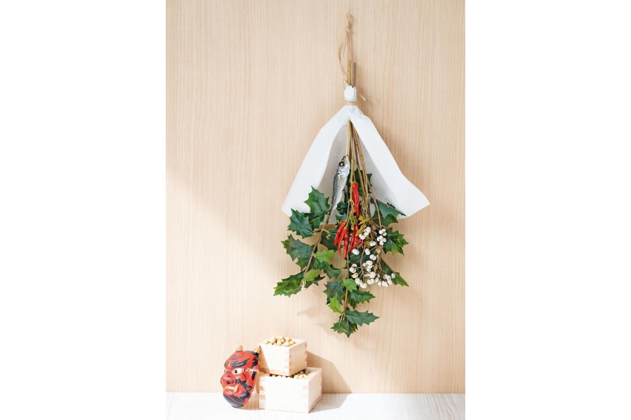 節分の時期に飾りたい【ひいらぎのスワッグ】鬼が嫌う「柊鰯」を現代風にアレンジ