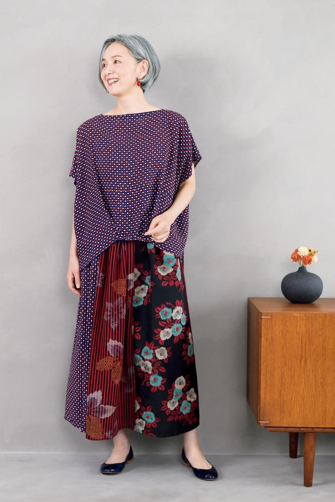 たんすに眠る着物がおしゃれなセットアップに！【着物リメイク】の簡単アイデア（画像3）