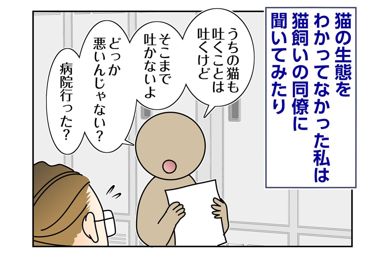 【マンガ・老猫日誌＃97】吐いてばかりの桃姐…病院にも相談〜思い出の老猫日誌・桃姐と小論