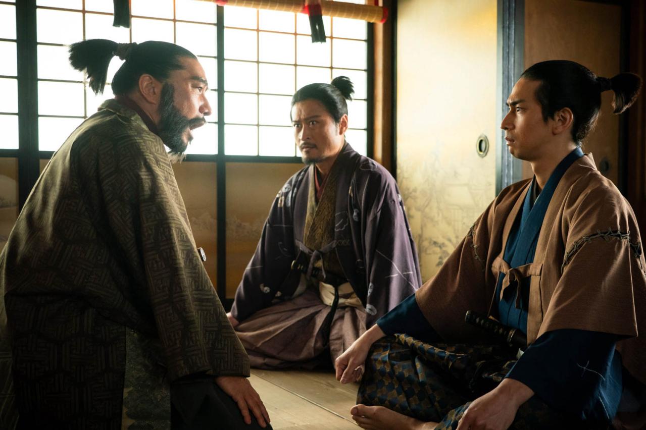 荒木村重（トータス松本）、中川清秀（すがおゆうじ）、高山右近（市川知宏）