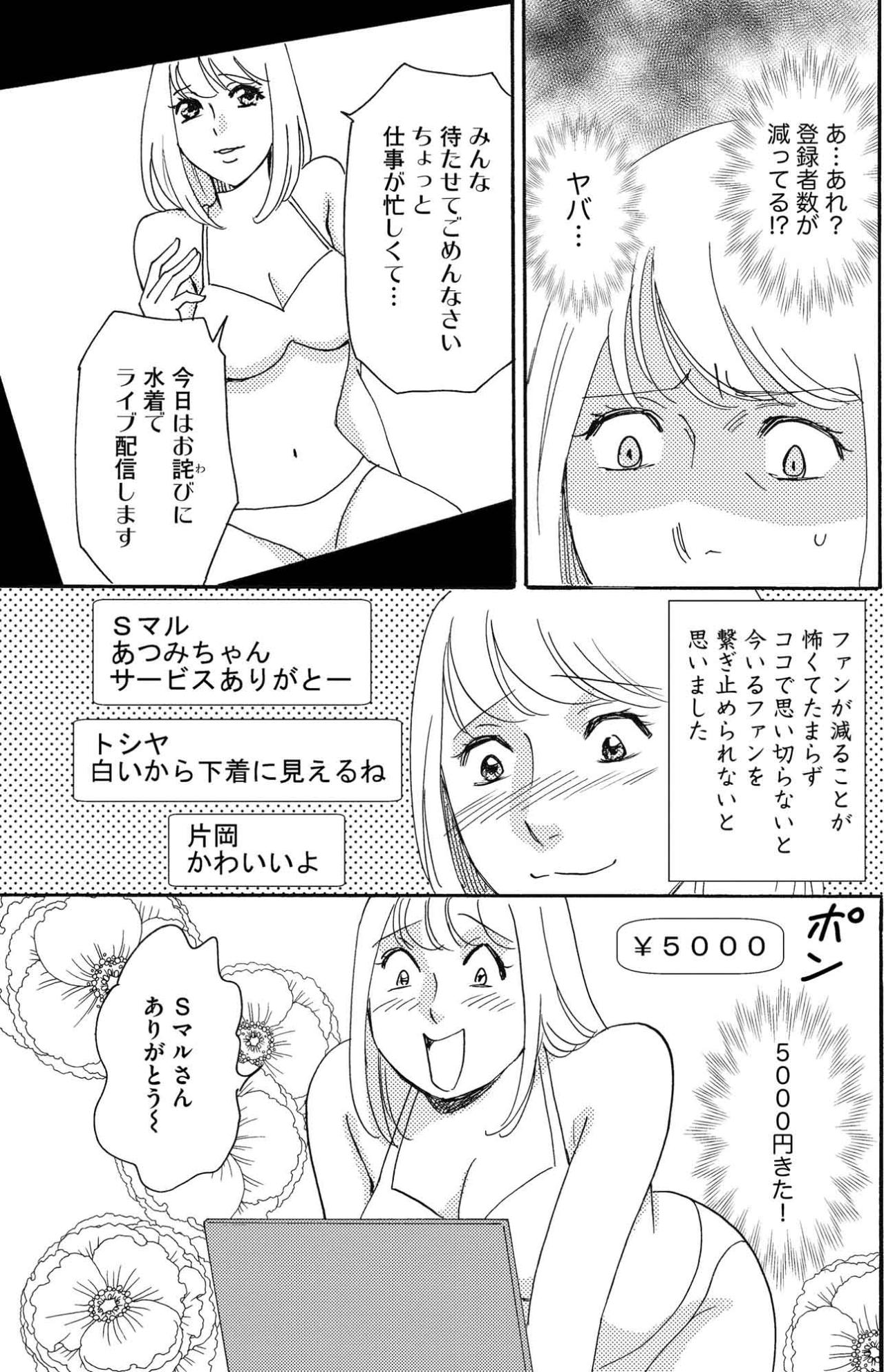ちょいエロ配信に踏み込み登録4桁達成「もう仕事なんかしていられない」【SNS顔面加工やり過ぎ女 #6】（画像6）
