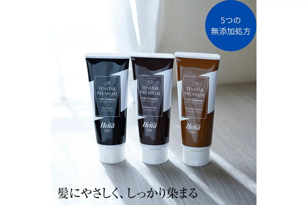 髪と頭皮にやさしい色もちケア！テンスター ヘナ プレミアムカラー