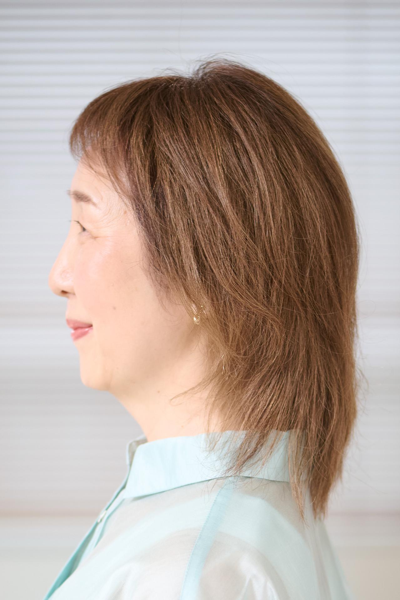 白髪もパサつきもあきらめない。62歳・63歳の「えがお美容室」お悩み解決ヘア2実例（ボブ＆ウルフレイヤー）（画像8）