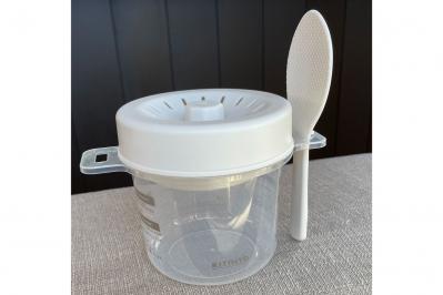 【スリコ】1人分の炊飯用器「ライスポット」は電子レンジで炊ける時短アイテム