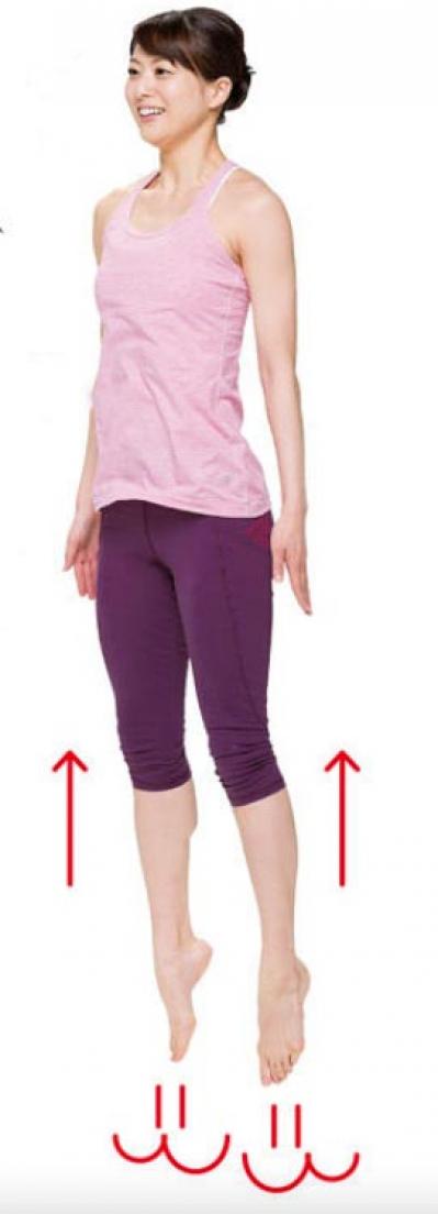 【ゆるスクワット】「ジャンプ・スクワット」でかかとに刺激を！基礎代謝アップ【ダイエット】（サムネイル画像4）