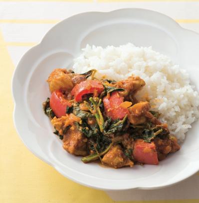 【モロヘイヤ】の簡単でおいしい主菜＆副菜2選「ドライカレー」「豚しゃぶサラダ」（サムネイル画像3）