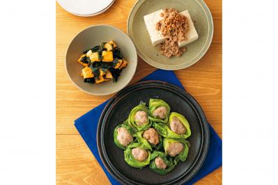 【ダイエット献立】たんぱく質たっぷりの「ひき肉とツナのレタスシューマイ」。1人分の材料費199円以下で節約にもなる！