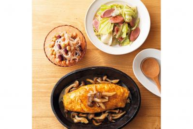 【ダイエット献立】たんぱく質たっぷりの「ツナとうふオムレツのきのこあん」。1人分の材料費199円以下で節約にもなる！