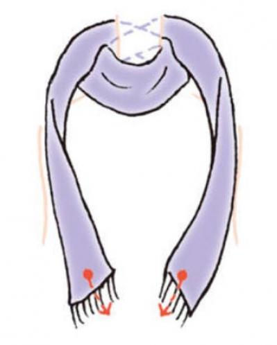 簡単でかわいい！マフラー巻き方2選「プレーンロール」と「ダブルクロス」（サムネイル画像4）