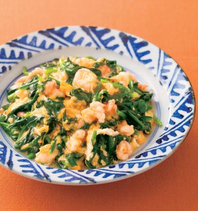 【栄養たっぷり青菜レシピ】冬に食べたい簡単おかず2選「水菜とさつまいものレンジ蒸し」「ほうれん草とえびの卵とじあんかけ」（サムネイル画像5）