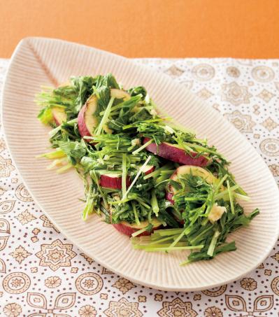 【栄養たっぷり青菜レシピ】冬に食べたい簡単おかず2選「水菜とさつまいものレンジ蒸し」「ほうれん草とえびの卵とじあんかけ」（サムネイル画像3）