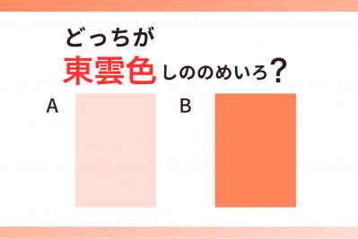 【クイズ】どちらの色が「東雲色（しののめいろ）」？