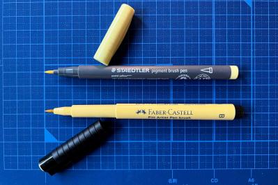 ドイツの誇る筆記具 水性顔料ブラッシュペン2種で、いろいろ彩る