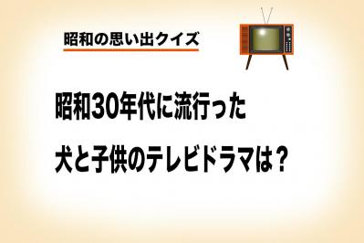 【クイズで脳トレ】犬と子供が主人公のアメリカのテレビドラマといえば？【昭和の思い出クイズ】