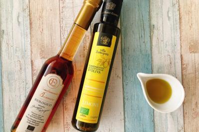 料理研究家 今泉久美さんのお取り寄せ　 ゾットペラ社の【有機レモンオリーブオイル】とフィオリーニの【有機ホワイトコンディメント】