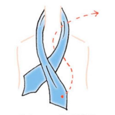 小さめスカーフで【冷房対策】「おしゃれだね」と言われる簡単な結び方2選（サムネイル画像3）