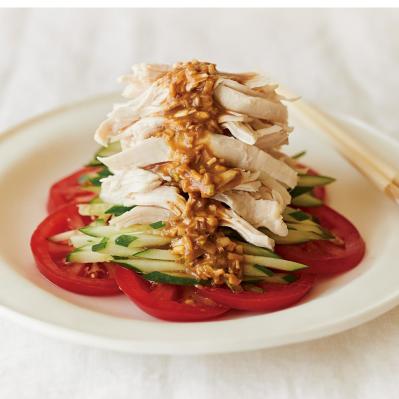 簡単おいしい！【ポリ袋でレンチン蒸し鶏】のアレンジレシピ2選。「棒棒鶏」「カオマンガイ」（サムネイル画像4）