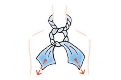 【小さめスカーフ】おしゃれに冷房対策！大人っぽい「カウボーイ」と「ツイスト結び」を解説（サムネイル画像11）