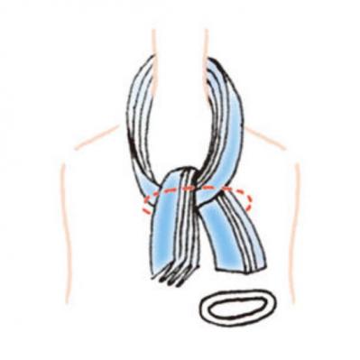 紫外線からも冷房の風からも首をガード【小さめスカーフ】1枚あればできる「ループリボン」と「ピエロ」（サムネイル画像14）