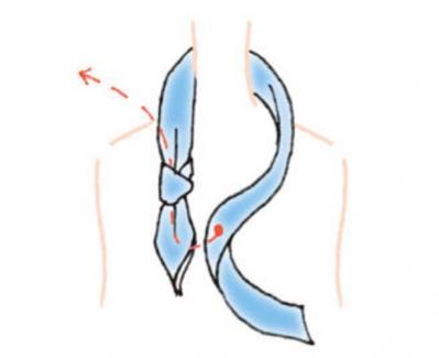 紫外線からも冷房の風からも首をガード【小さめスカーフ】1枚あればできる「ループリボン」と「ピエロ」（サムネイル画像8）