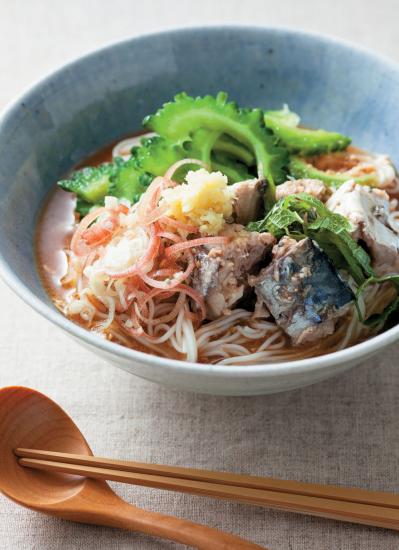 夏に食べたい！ 栄養バランス満点の【ぶっかけそうめんレシピ】3選「夏野菜×焼きしゃぶ」「鶏肉×レモン」「ゴーヤ×さば缶」（サムネイル画像4）