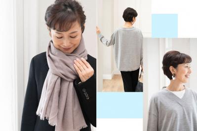 スタッフ「私も買いたい！」の声多数【ストール＆セーター】極上の肌触り・体型カバーも可能