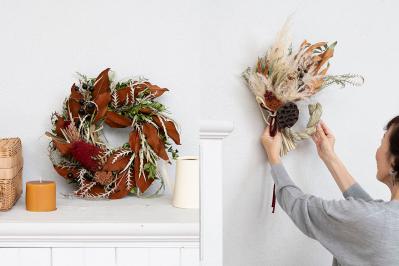 人気ドライフラワー専門店が作った特別なリースがお目見え！自宅が一気に洒落る【リース2種】