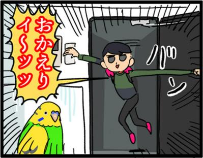 【鳥マンガ＃3】塩対応なインコ、デレるインコ。ホームカメラで見てみると！？（サムネイル画像6）