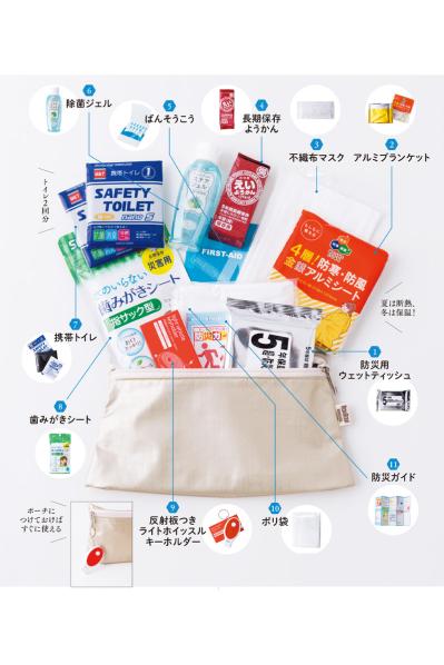 一度は完売した大人気防災ポーチが復活！「災害時に役立つ11アイテムがセット」になった超お得アイテムを紹介（サムネイル画像2）