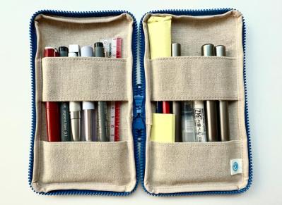 とにかく平たい！【つくしペンケース】リネン100%帆布で手触り抜群「文具をすっきりひとまとめ」（サムネイル画像2）