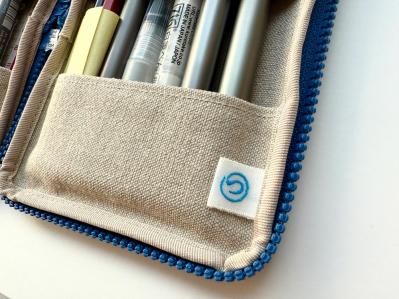とにかく平たい！【つくしペンケース】リネン100%帆布で手触り抜群「文具をすっきりひとまとめ」（サムネイル画像3）