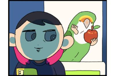 【鳥マンガ＃37】ペットカメラが生んだ悲劇／おやつのりんごを気に入った女帝インコ（サムネイル画像）
