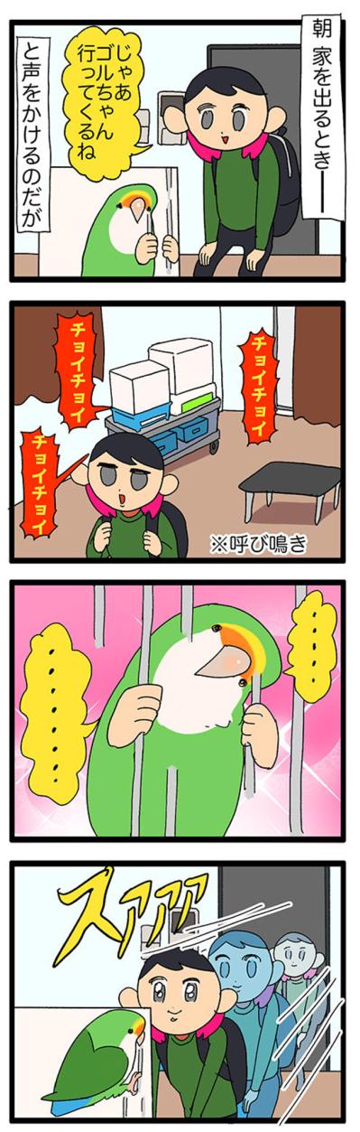 【鳥マンガ＃35】女帝インコに絶対負けない店長／仕事に遅刻しそうになる飼い主あるあるとは？（サムネイル画像5）