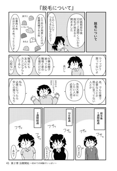 抗がん剤の副作用による脱毛…髪の毛の抜け方は？【乳癌日記 #16】（サムネイル画像2）