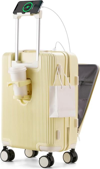 【最大75％OFF】大容量や機内持ち込みOKも！【キャリーケース】ドリンクホルダーやUSBポート付も【Amazonタイムセール】（サムネイル画像3）