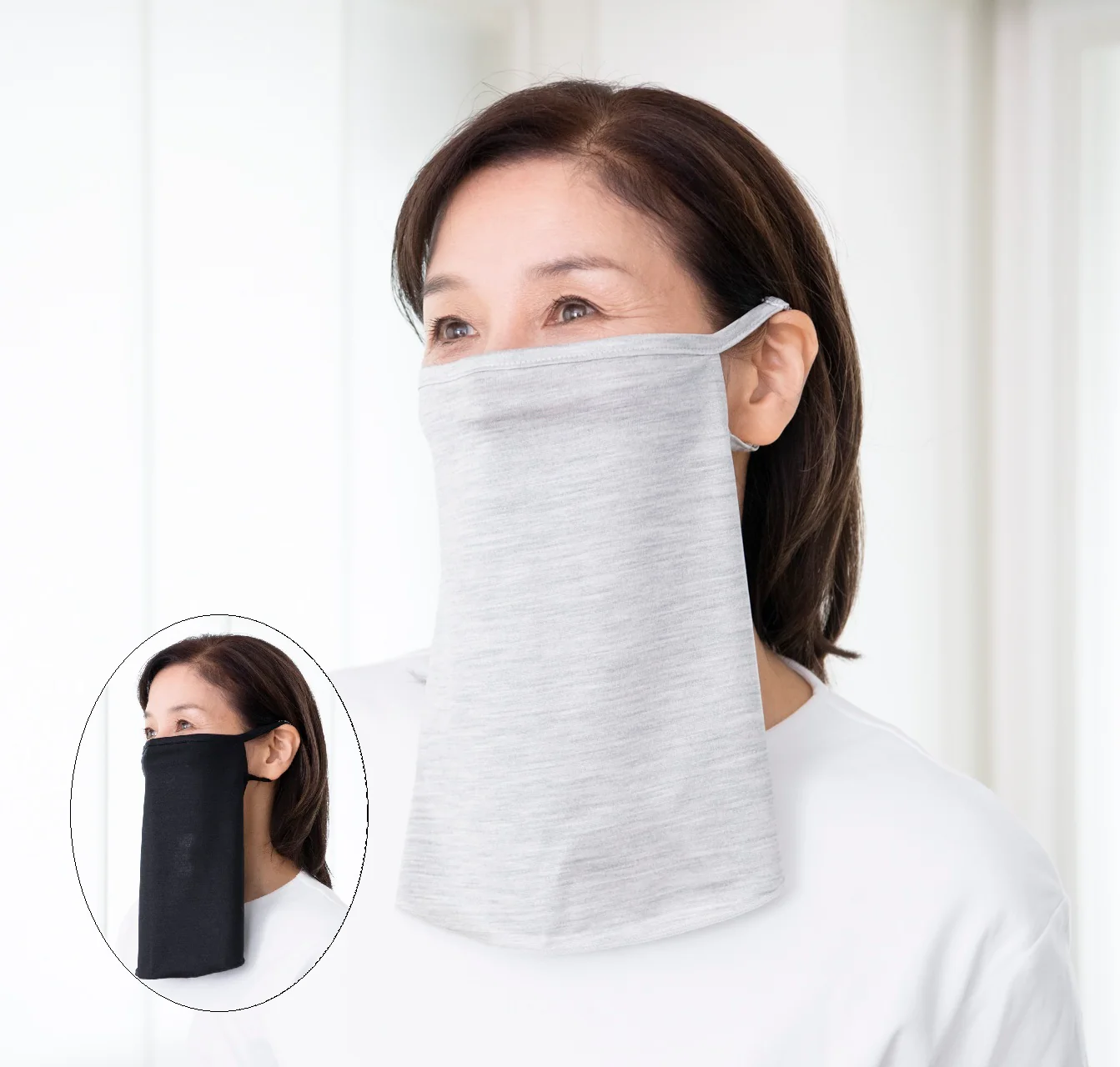 冷感シルクのフェイスカバー